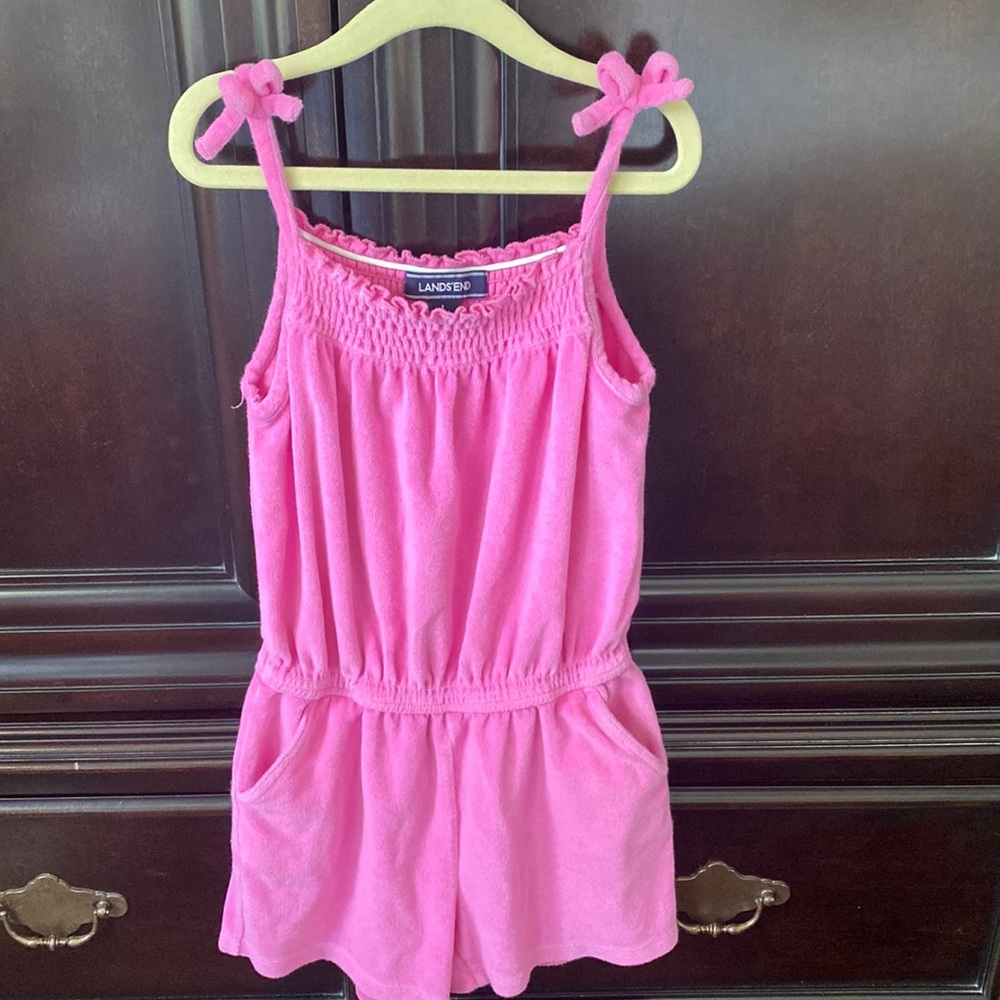 Lands End Terry cloth romper/ cover up